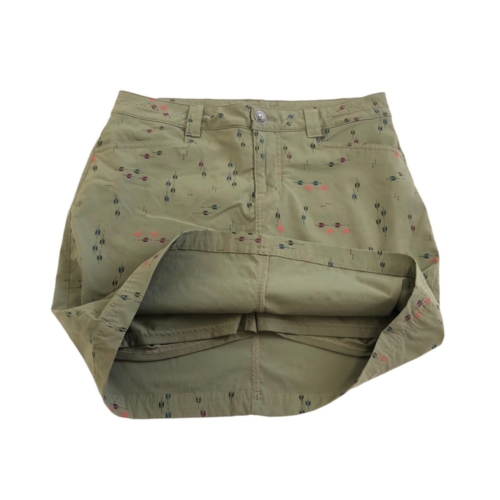Eddie Bauer Adventurer 2.0 Skirt Olive Green‎ Arrow Print Size 2 - Picture 5 of 9
